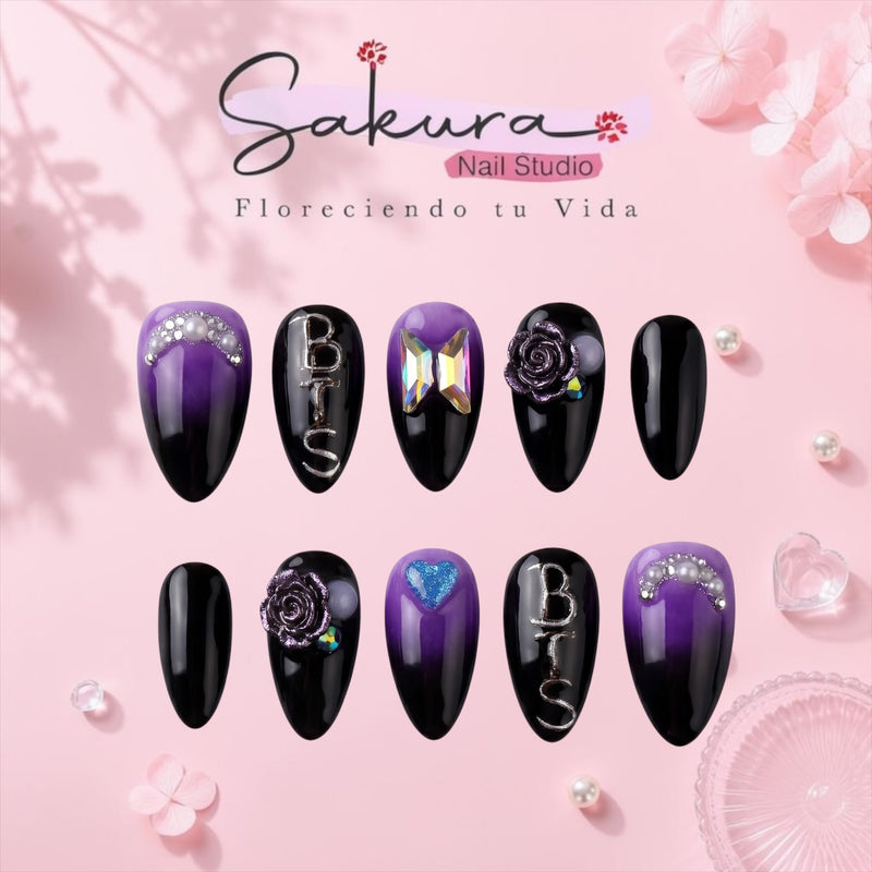 BTS Negro con Morado