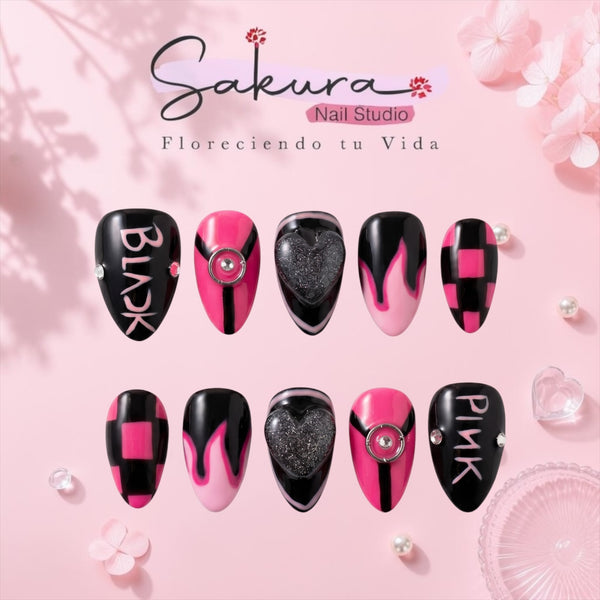 Blackpink negro con rosa