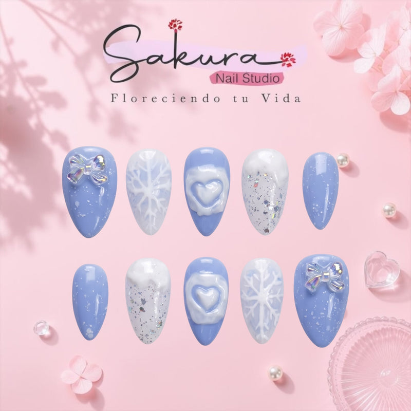 Azul pastel navideñas S