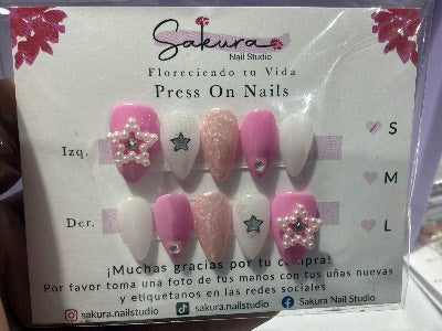 Rosa con estrellitas