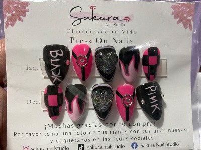 Blackpink negro con rosa L